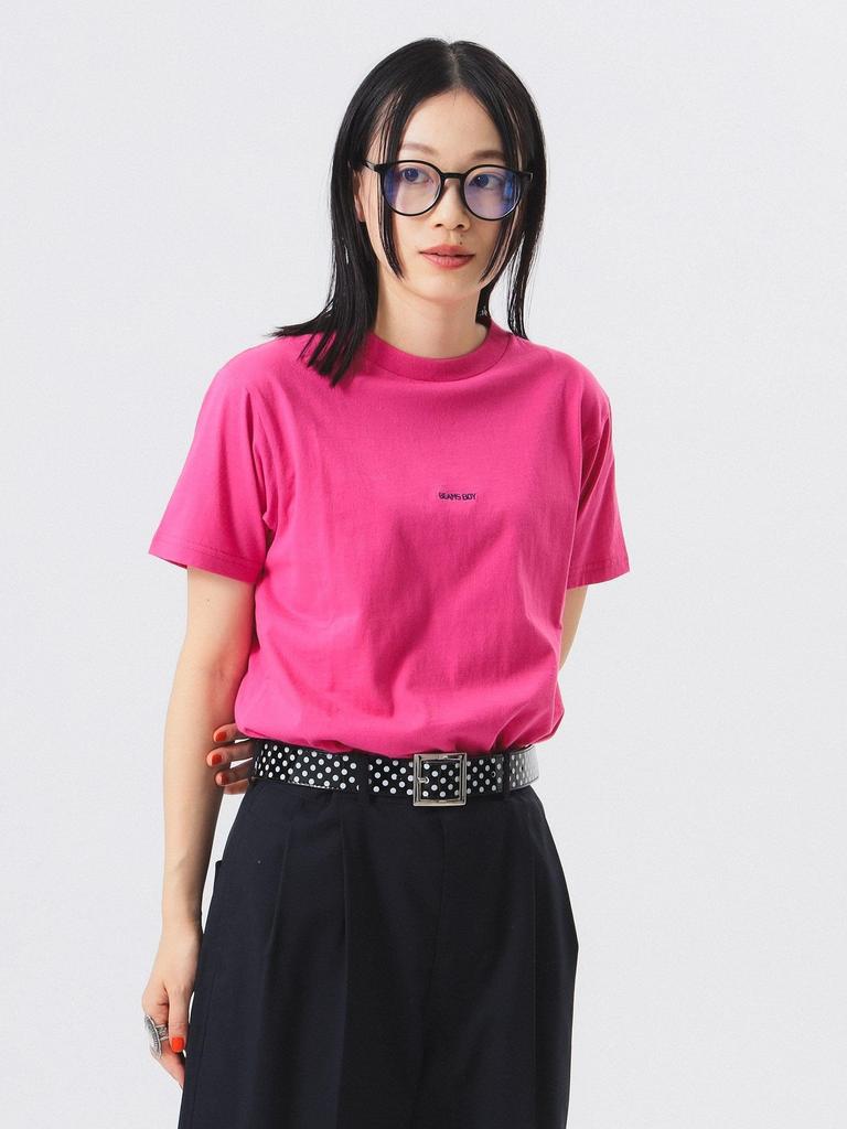 Beams Boy S/S TEE Boy Embroidery Crew Short Sleeve T-Shirt Women's FUCHSIA 2