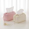 Cotton Drawstring Tissue Bag Napkin Holder Container Portable Kitchen Table Tissue Storage Bag Home Room Decoration Accessories
