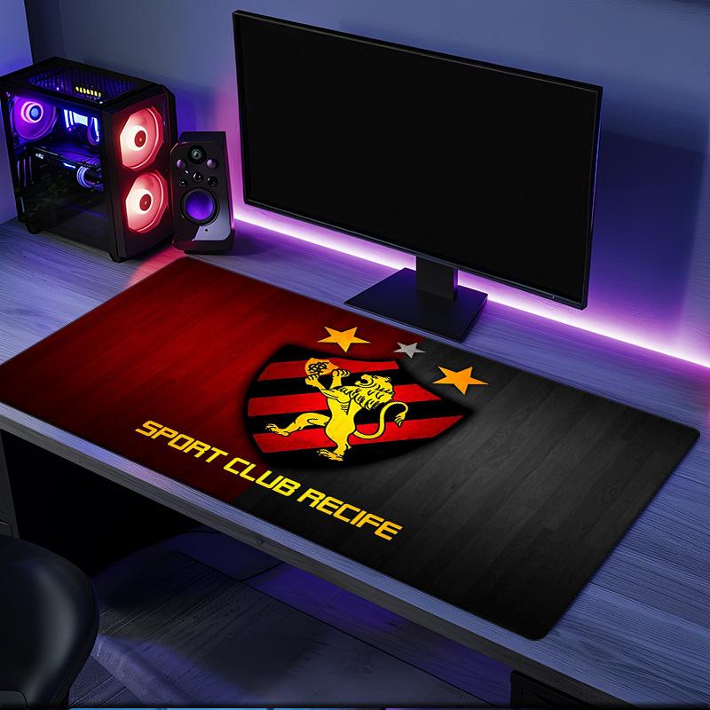 Sport Club Recife Crest mouse pad, rubber base, esports desk mat, mouse pad for gamers and office use, gaming desk , easy to clean mat