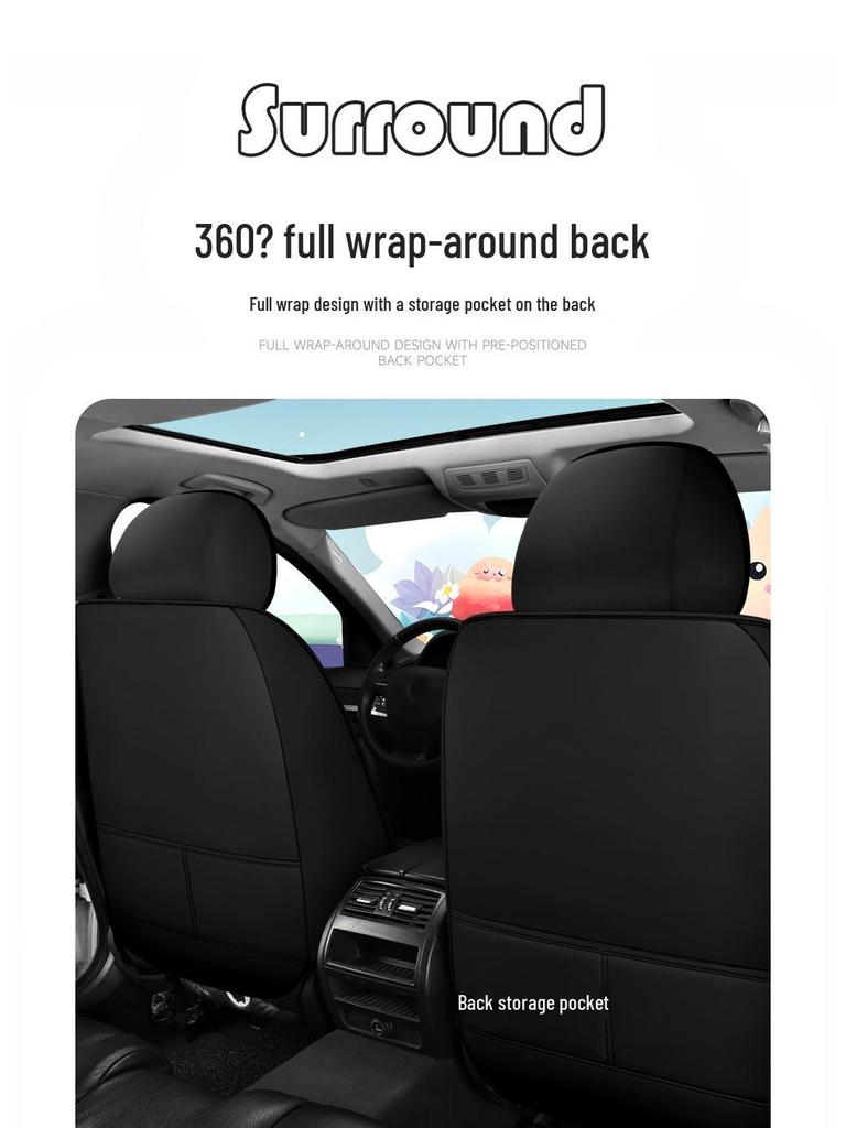 Universal Full-Wrap Four Seasons Breathable Leather Car Seat Cover