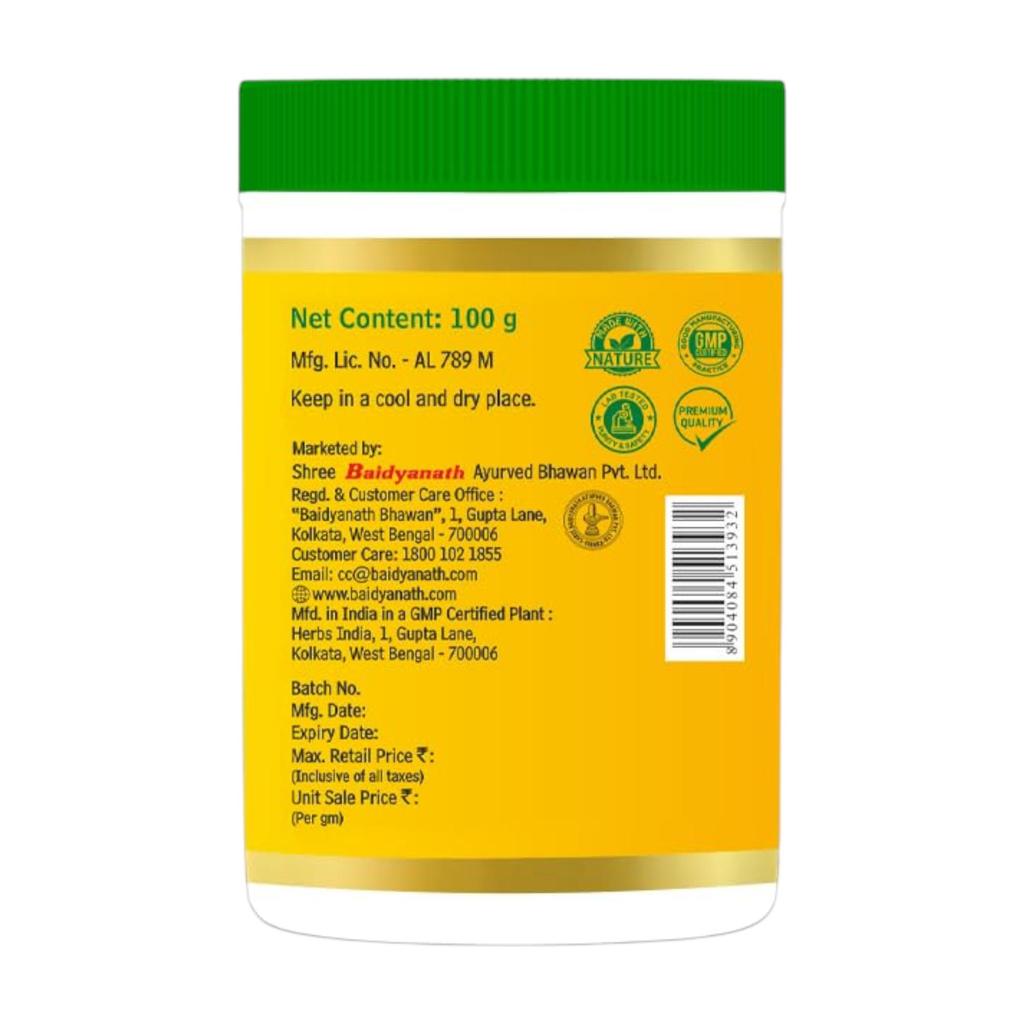 Baidyanath Dhatu Paushtik Churna 100g Ayurvedic Herbal Powder for Strength Stamina and Daily Energy with Ashwagandha Safed Musli Kaunch Beej