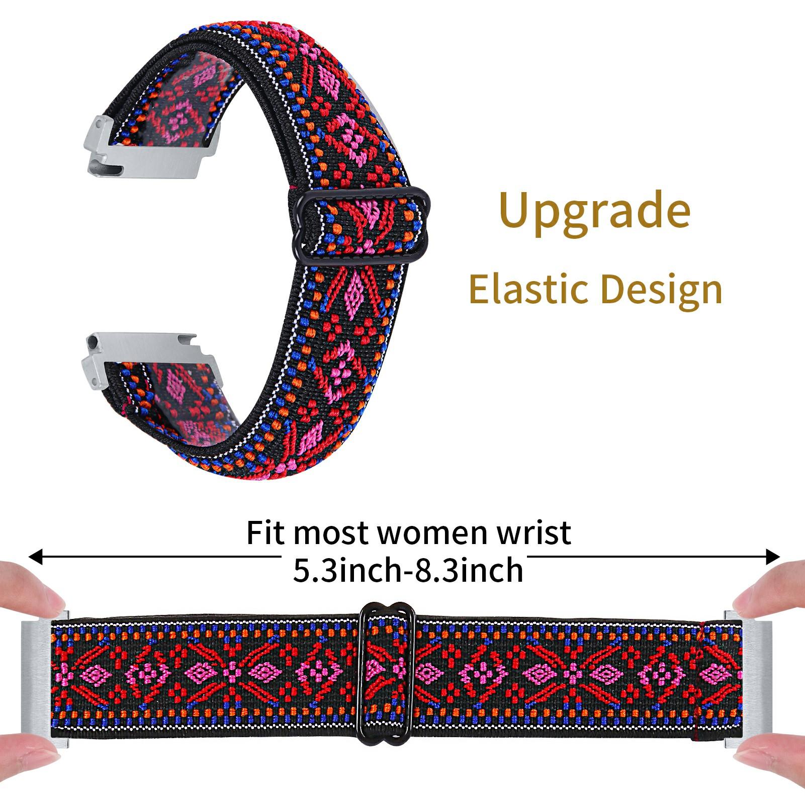 

For Garmin Vivomove Style/GarminMove Style/Vivomove/Garmin Vivomove HR Sport 20mm Wide Elastic Watch Strap J