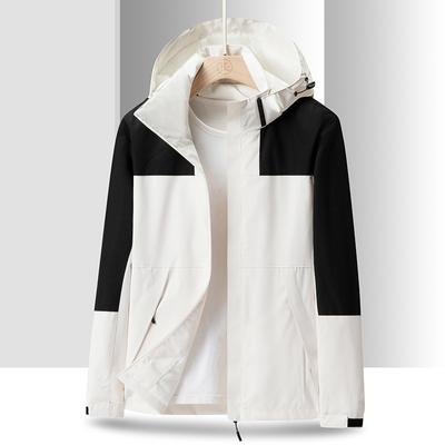Casaco fino de casal de camada única, corta-vento, feminino, à prova de vento, impermeável, para áreas externas, primavera e outono