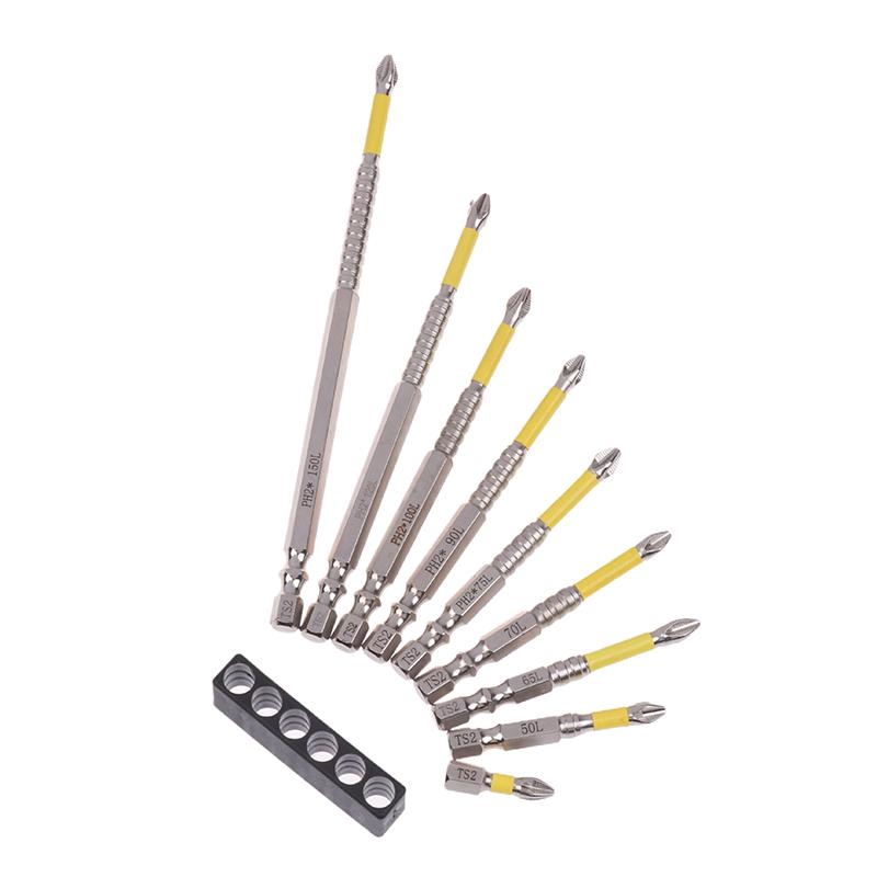 Non-Slip Impact Drill Bit 25/50/65/70/90/150Mm Magnetic Screwdriver Bit Set 1/4 Inch Hexagonal Shank For Electric Drill