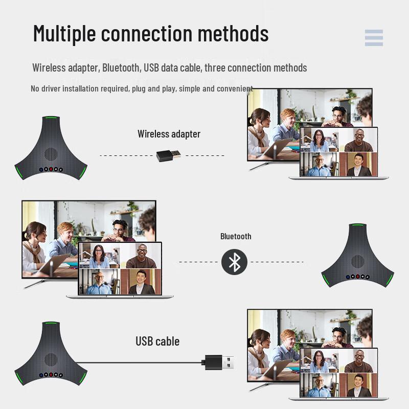 Huachang Vision Wireless Omnidirectional Conference Microphone (CN Version)
