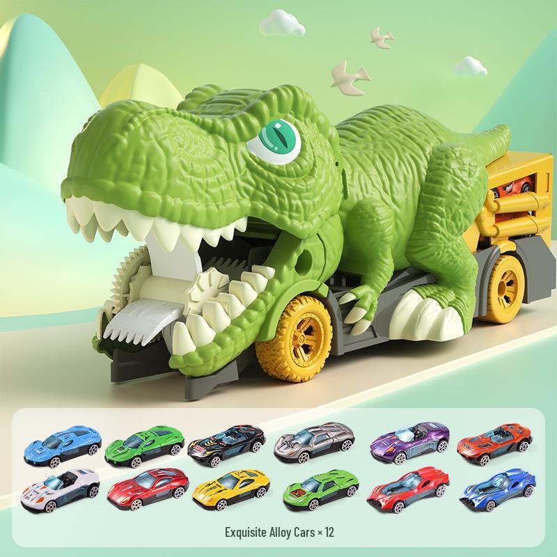 Foldable Dinosaur Track Car Toy for Kids - Fun & Educational