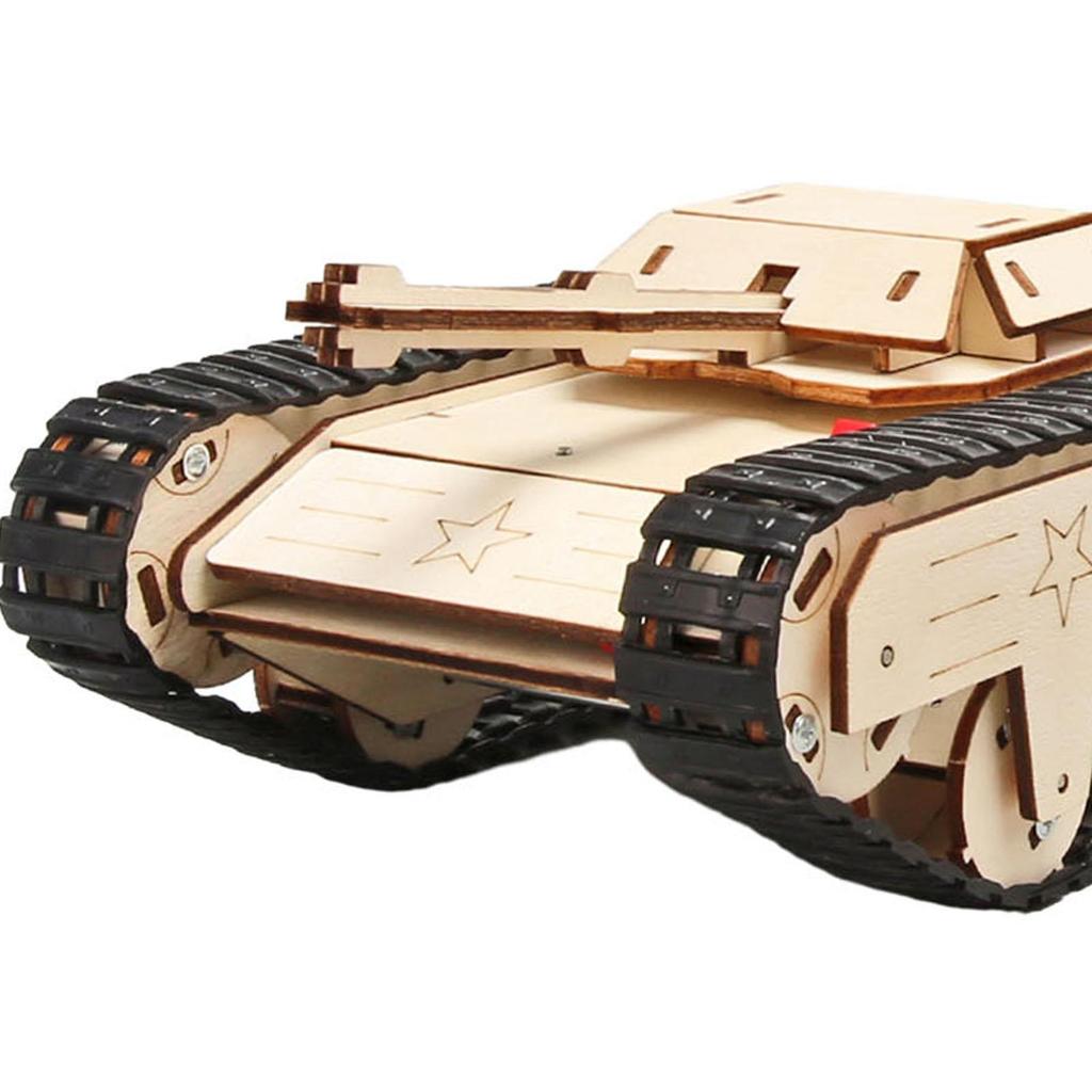 STEM Kits, Remote Control Tank, 3D Wooden Puzzle, Education Science Experiment Model Kits for
