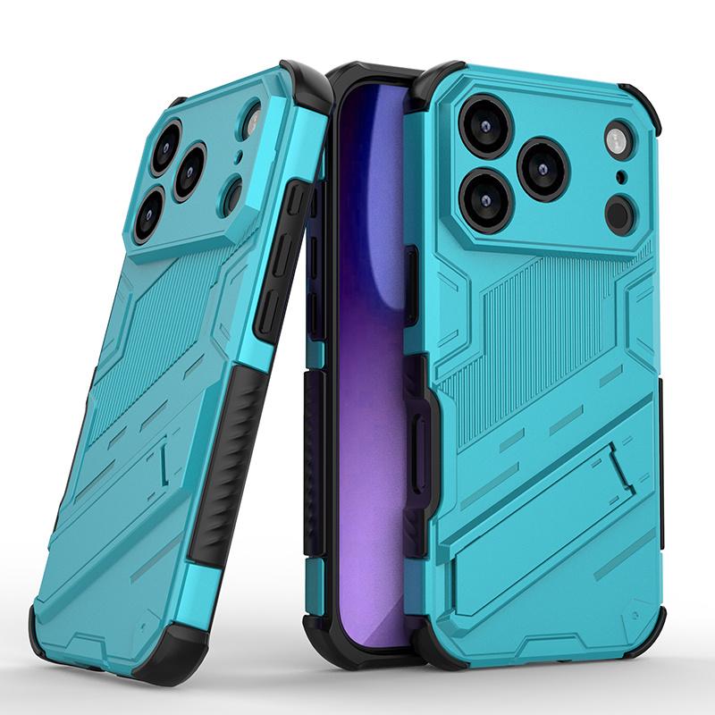 For Iphone 17 Pro Case Iphone 17 16 15 Pro Cover Funda Coque Armor Shockproof Holder Stand Hard PC Back Bumper Iphone 17 Pro Max
