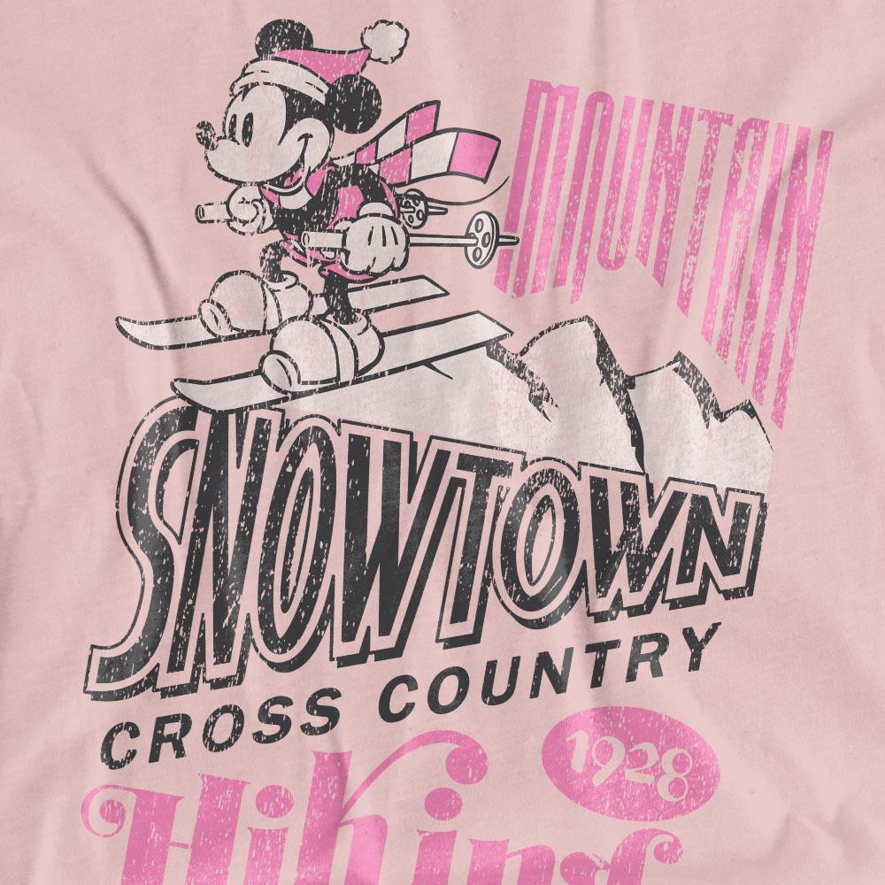 Disney Womens/Ladies Snowtown Ski Mickey Mouse T-Shirt