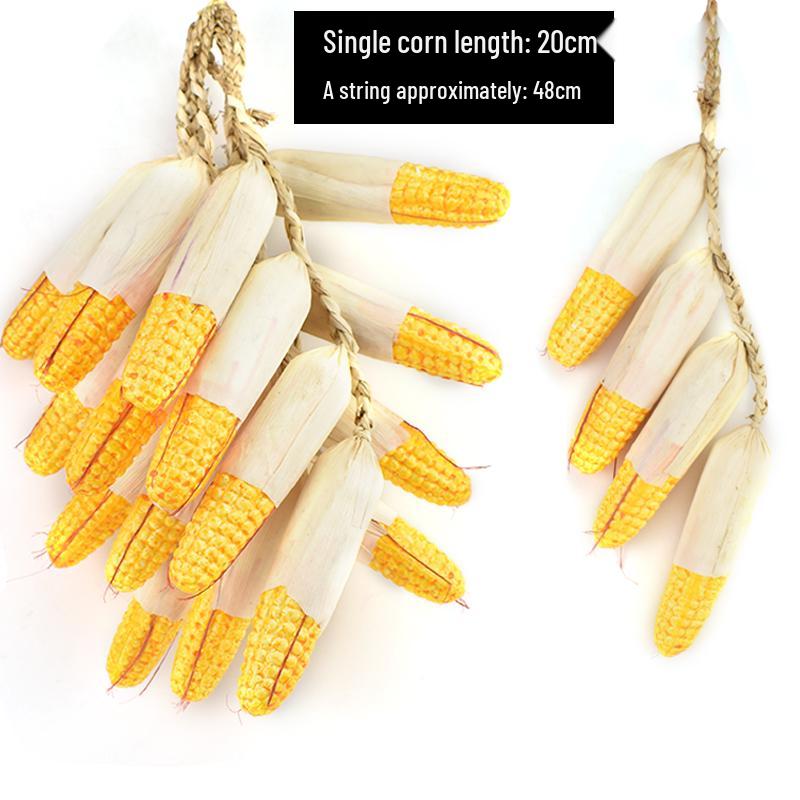 Simulated Vegetable Skewers Garland with Red Peppers, Garlic, and Peanuts for Farmhouse Decoration