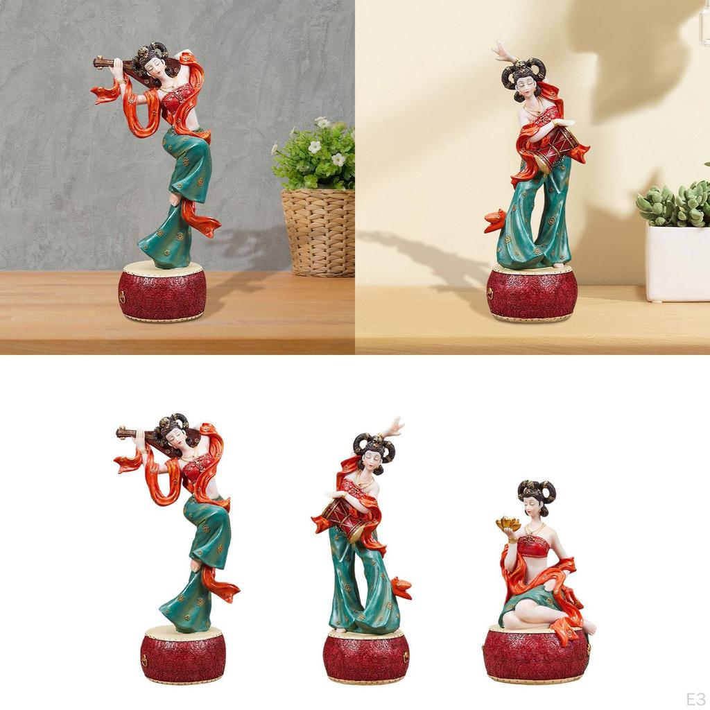 Statue Resin Art Figurine Maiden Figure Creative Collection Flying Sculpture for Home Desktop