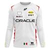 T-shirt à manches longues Équipe F1 Édition Printemps et Automne Taille Extra Large Homme T-shirt Équipe Rouge Checo 11 Vêtements de Pilote T-shirt