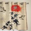 Chrysanthemum Bird Butterfly Retro Window Curtains for Living Room Luxury Bedroom Curtain Kitchen Blinds Drapes Curtains