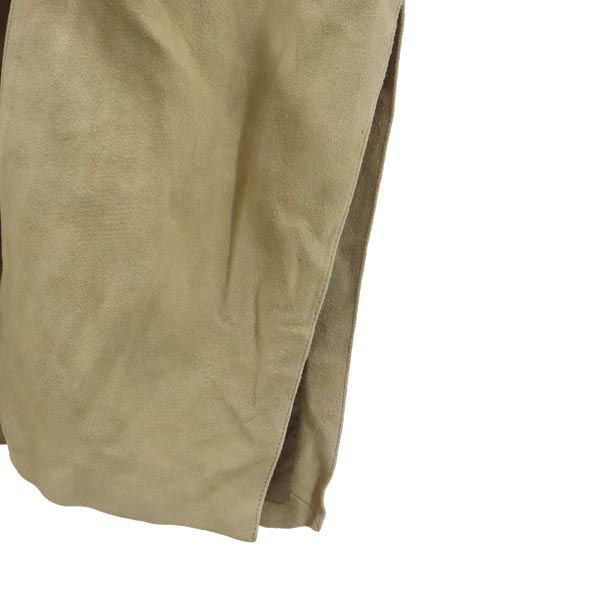Ron Herman Long Rum Leather Coat XS Beige Sheep Leather Women Used