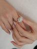 Oudstudio Vintage Button Ring_Rainbow Moonstone