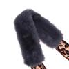Cold Weather Warmer Neck Warmer Warmer Shawl Leopard Ribbons Plush Faux Fur Collar Scarf