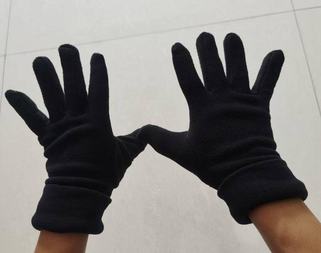 

Мужские и женские осенние классические флисовые вышитые перчатки, разноцветный теплый и широкий уличный флис, супер мягкий и удобный