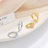 S925 Sterling Silver Inlaid Zircon Star Earrings Light Luxury Fashionable Electroplated K Gold Wedding Party Earrings