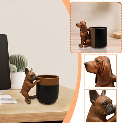 Handmade Dachshund Mug, Dachshunds Mug, Ceramic Coffee Cup, Unique Dogs Coffee Mugs Gift For Dogs Owner And Pet Lover Collection