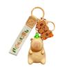 Creative Cartoon Sound Kapibara Keychain Cute Buddhist Capybara Doll Toy Doll Keychain Pendant
