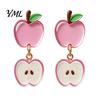School Supplies Pendant Earrings 1 Pair Teacher for Women, Cute 2D Acrylic Crayon Pencil Backpack Youthful Look Fashion Accessories Number Alphabet