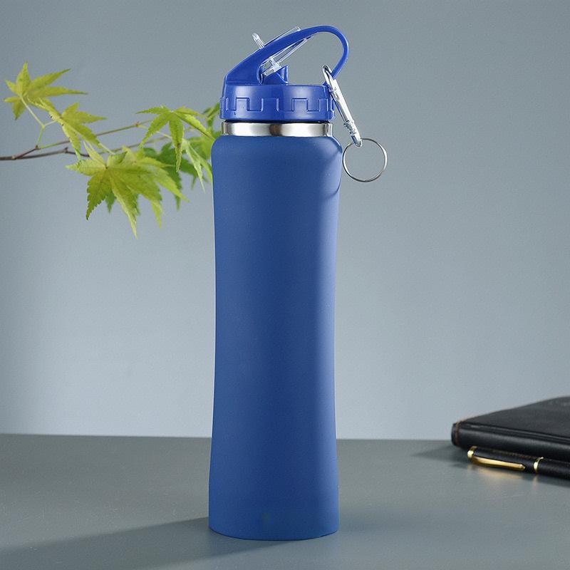 600ml Isolierte Edelstahl-Wasserflasche (304) mit Strohhalm, Hochwertige Fitness- & Fahrradflasche, Perfektes Geschenk für Männer und Frauen