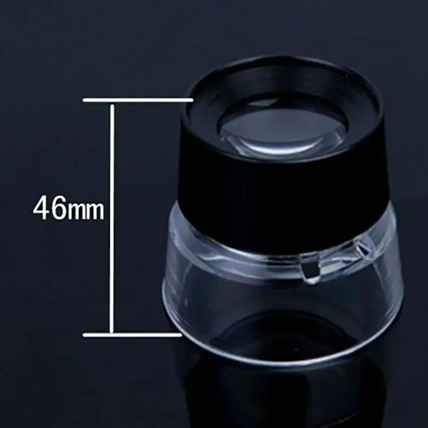 10X Cylinder Desktop Mini Magnifier Textile Printed Stand Acrylic Loupe Watch Repair Hand Magnifier jewelry Loupe