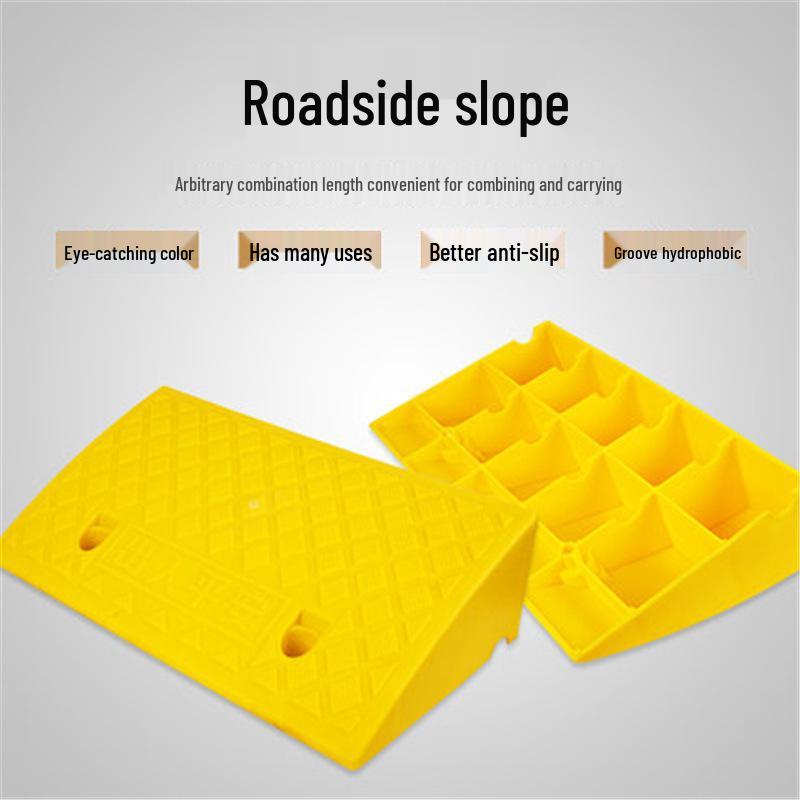 Plastic Car Ramp: Slope Triangle Speed Bump for Curb and Road Edge Climbing