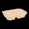 NHZHIW Biodegradable 3-Compartment Disposable Meal Box