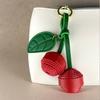 Trendy 3D Layered PU Leather Cherry Bag Charm-Handmade Fruit Pendant-Cherry Charm-Leather Pendant-Gift For Her-Birthday Gift Bag Charm