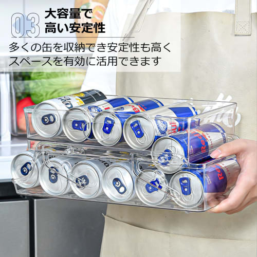 Asdays Canned Beer Storage Rack for Refrigerators, Keeps Beer Cold and Easy to Access, Keeps Beer Organized and Tidy (Small Size)