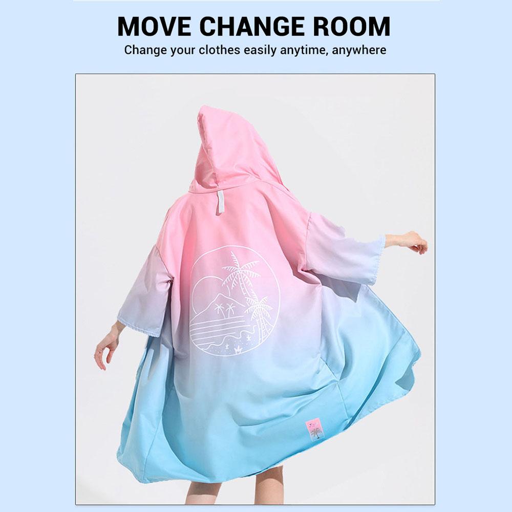 Microfiber Large Beach Towel Wetsuit Changing Swimming Hooded Bath Towels Surf Quick Dry Men Women Bathrobe  New