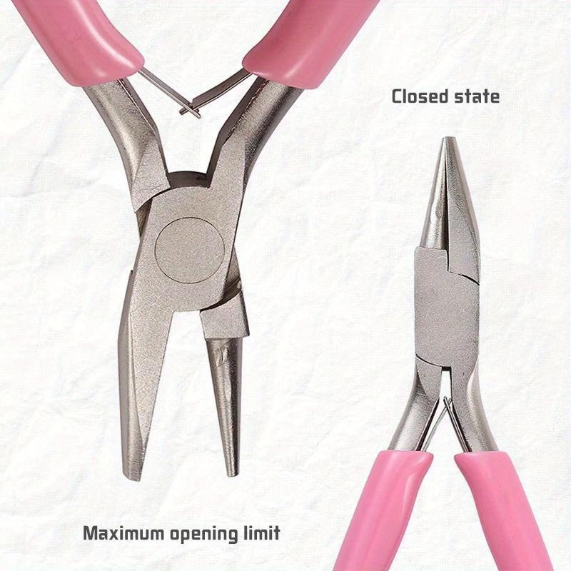 Mini 5Inch Round Concave Pliers Wire Looping Pliers Precision Jewelry Pliers Wire Looping Pliers for DIY Jewelry Making
