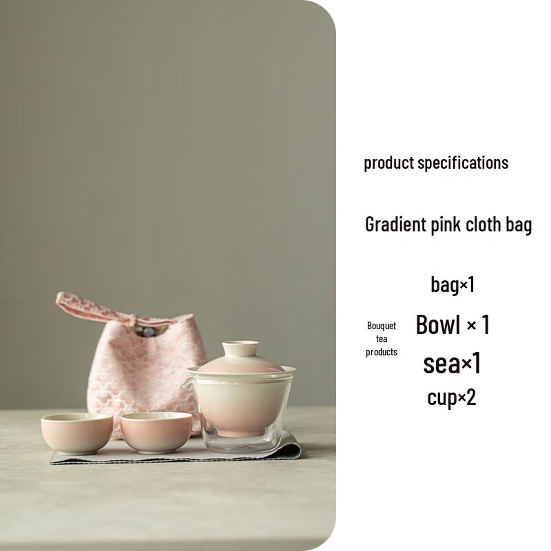 Portable Ceramic Travel Tea Set (One Pot, Two Cups)