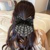 Women Hair Clip Strong Grip Non-Slip Design Punk Style Bats Spider Webs Pattern Hair Pin Halloween Hair Accessories