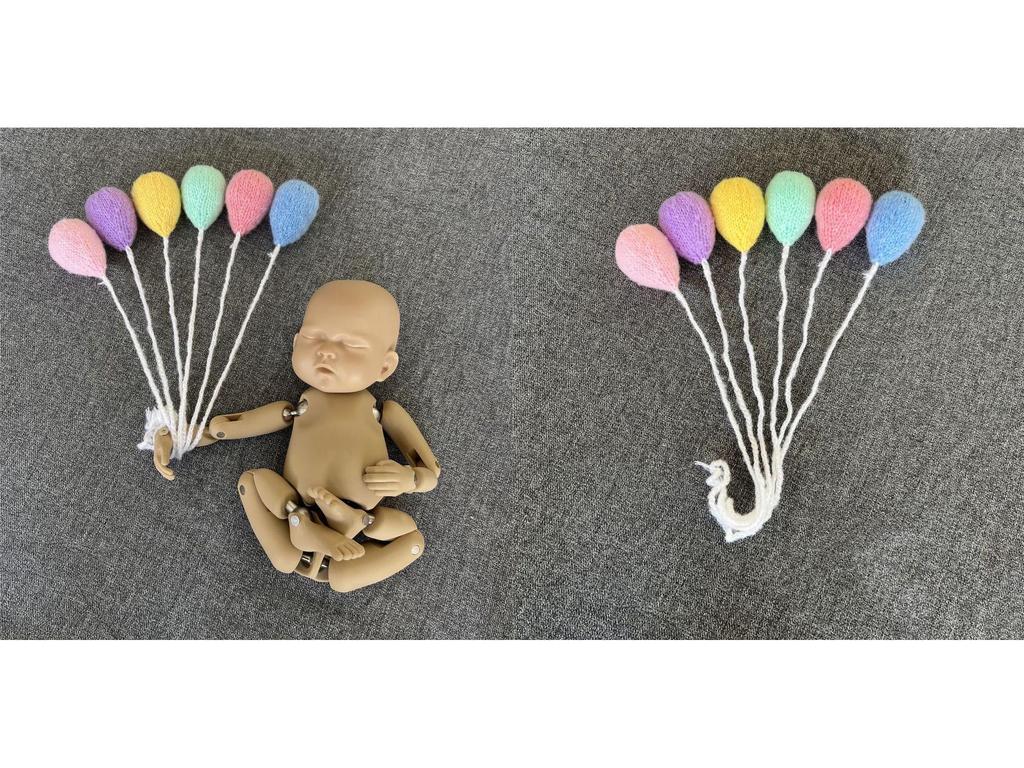 Hand-Knitted Yarn Balloon Props: Colorful Children's Toys & Creative Ornaments