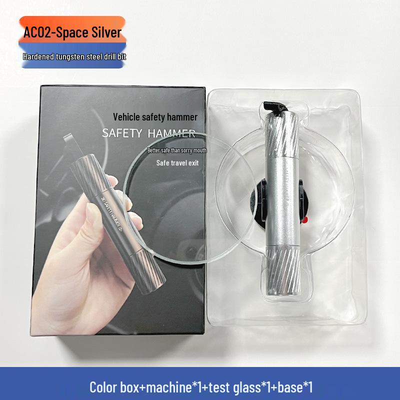 4-in-1 Mini Car Safety Hammer & Window Breaker for Emergency Escape