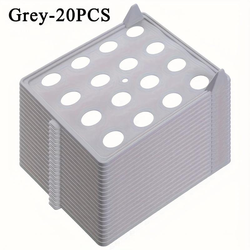 20 шт Складывающиеся органайзеры для одежды - Портативные пластиковые органайзеры для рубашек и футболок Компактное хранение с экономией места для гардероба шкафа домашней организации серый 3980₽