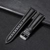 2026 New Glossy Leather Strap Retro Oil Wax First Layer Cowhide Strap Samsung Huawei Universal Silver Pin Buckle
