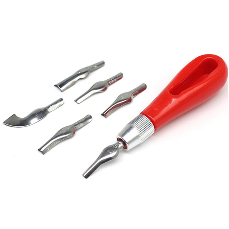 Carving-Tool Praktisch Anfänger DIY Tragbare ABS Linoleum Cutter Kunst Liefert Ergonomische Schule Gravur Multifunktionale