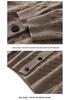Elegant Korean Style Cable Knit Cashmere Cardigan for Women - Stand-up Collar, Versatile Autumn/Winter Sweater