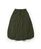 Cotton Bell Fleece Hidden-Band Balloon Skirt - Khaki