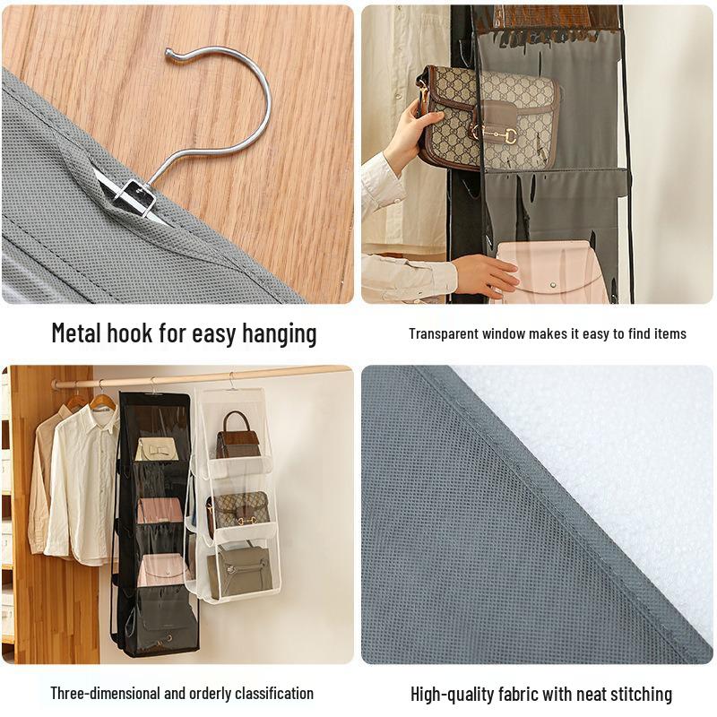 Zakka Style Multi-Purpose Women's Crossbody Bag and Hanging Wardrobe Storage Organizer