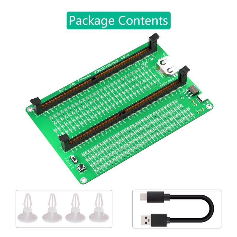 Bærbar/stasjonær minnespor DDR5 diagnostisk reparasjonstestkort med LED-tester Feilsøk enkelt