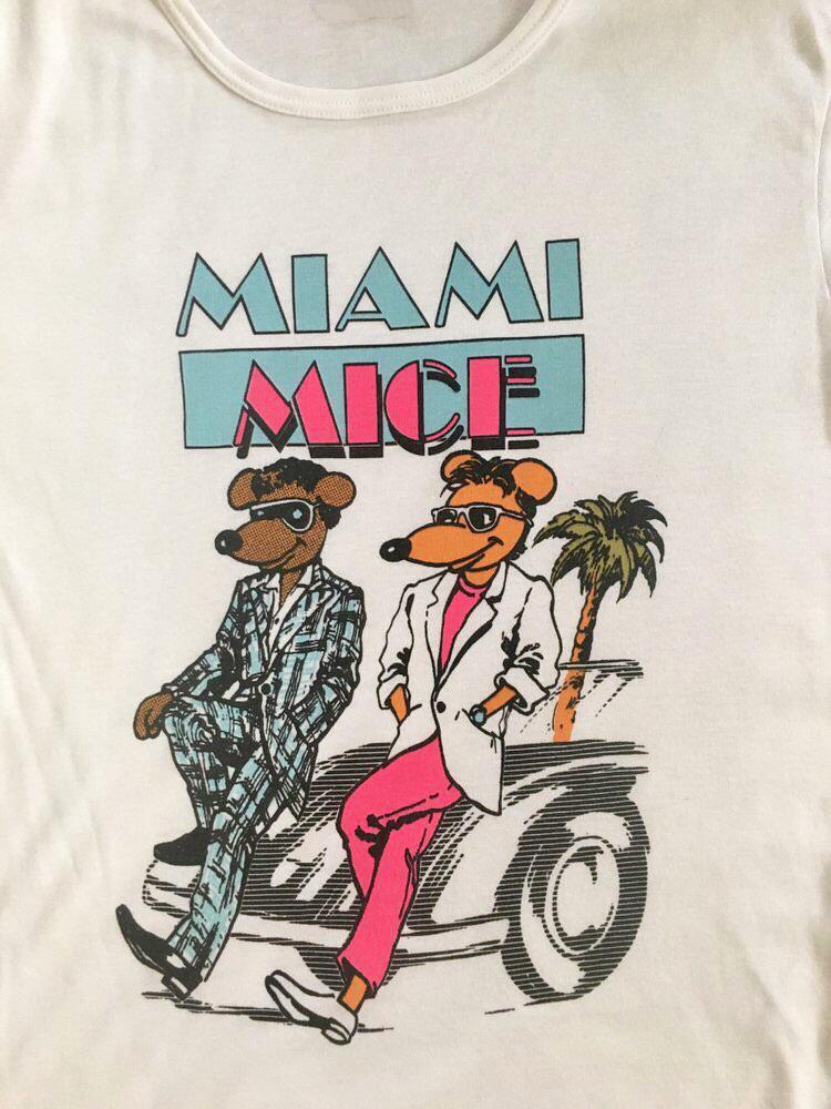 Heißes Lustiges Miami Mäuse Cartoon 100% Baumwolle Alle Größen Bis 4XL Shirt Unisex T-Shirt