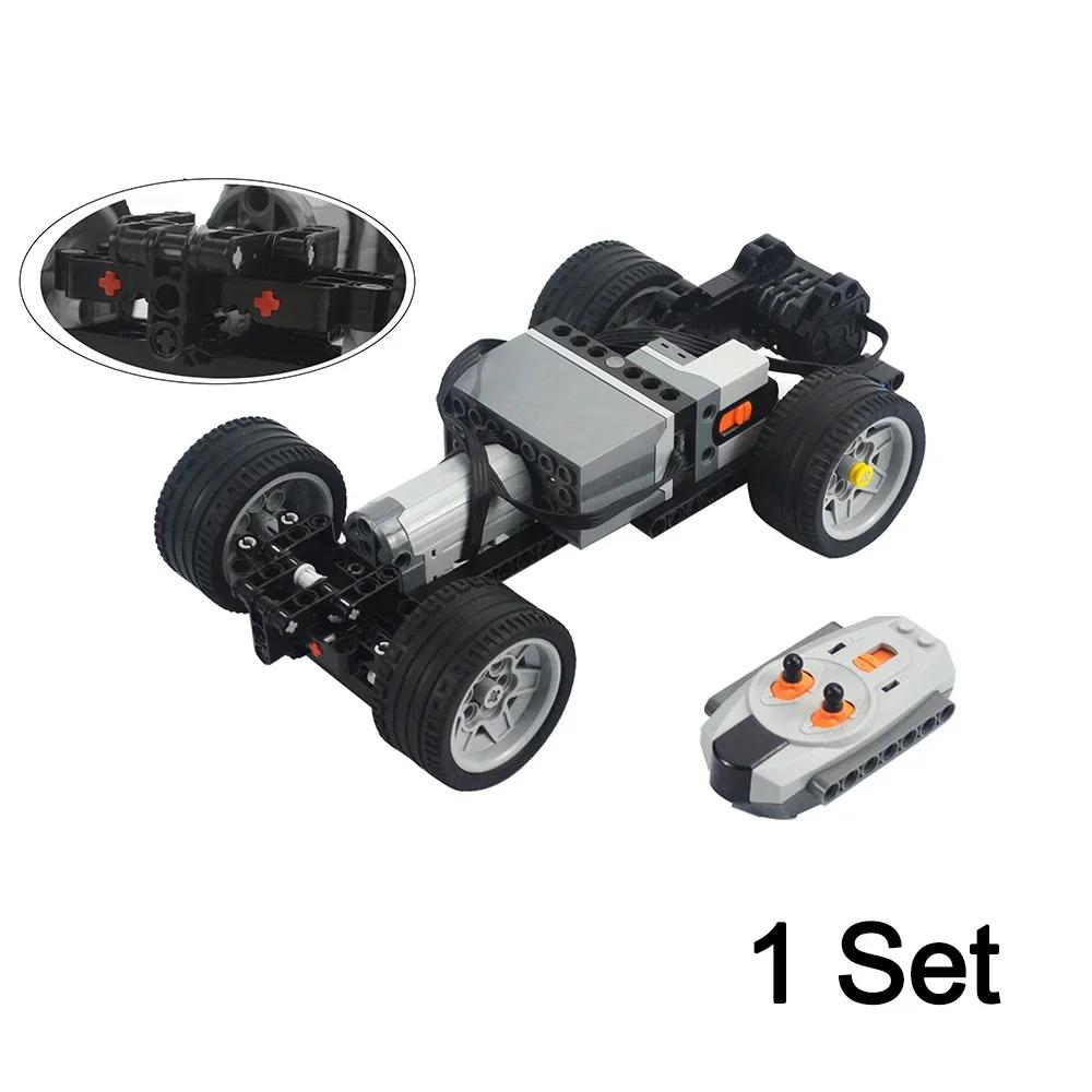 MOC Technical RC  Car Fast  Motors Building Block Differential Suspension System Monster Motor Car Bricks Educational Toys