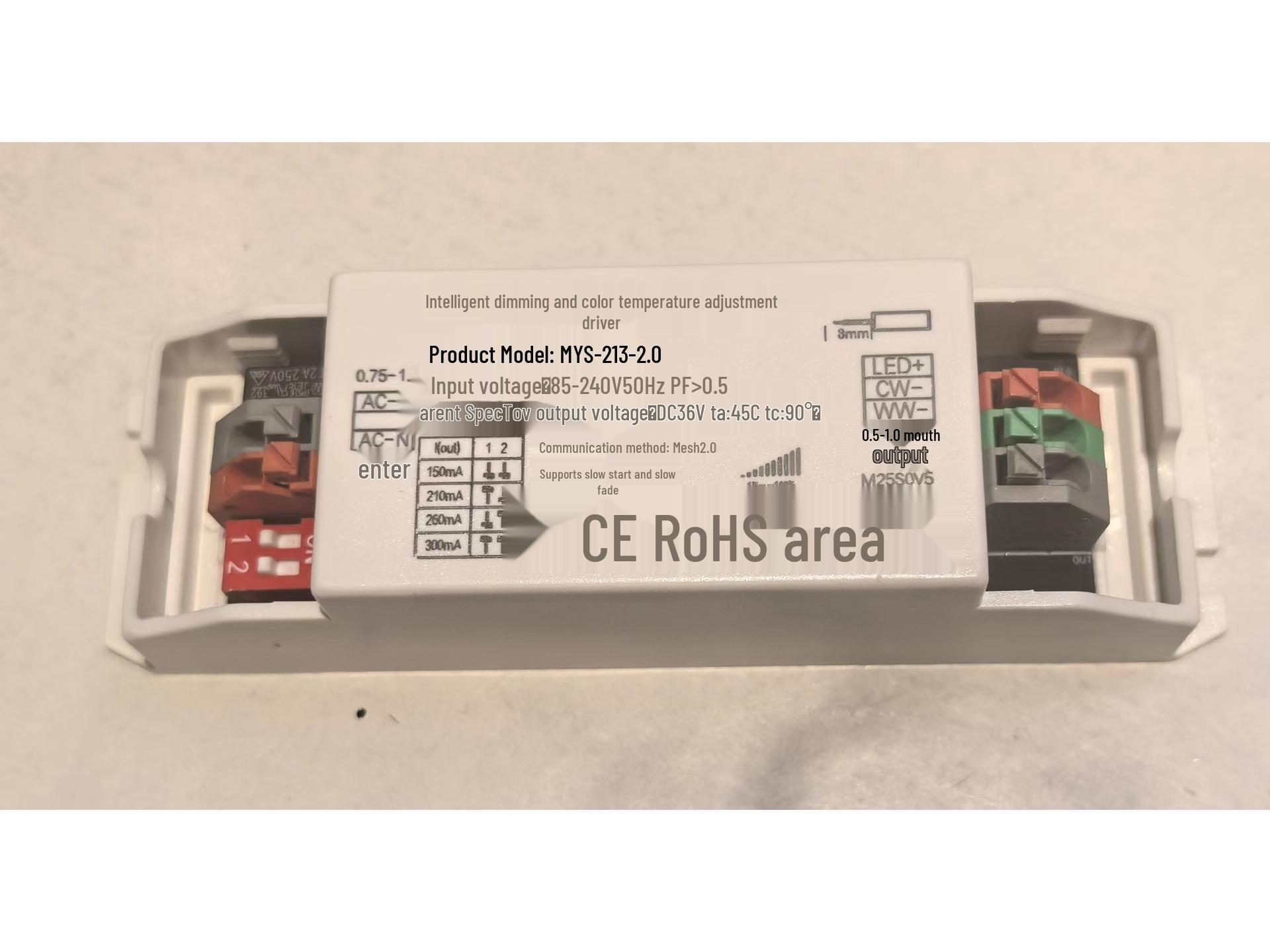 

Graffiti Zigbee Smart Downlight Driver for Mijia App: Compact Aperture Dimming & Color Temperature Controller.