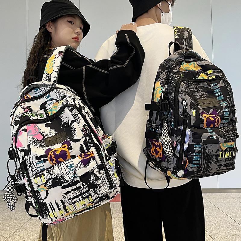 Schoolbag Girl Print Elementary School Student Junior High School Student High School Student Backpack College Student Backpack