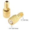 100% Brass Corrosion Resistant R410A Adapter 5/16" SAE Male To 1/4" SAE Male Flare for Air Conditioner HVAC