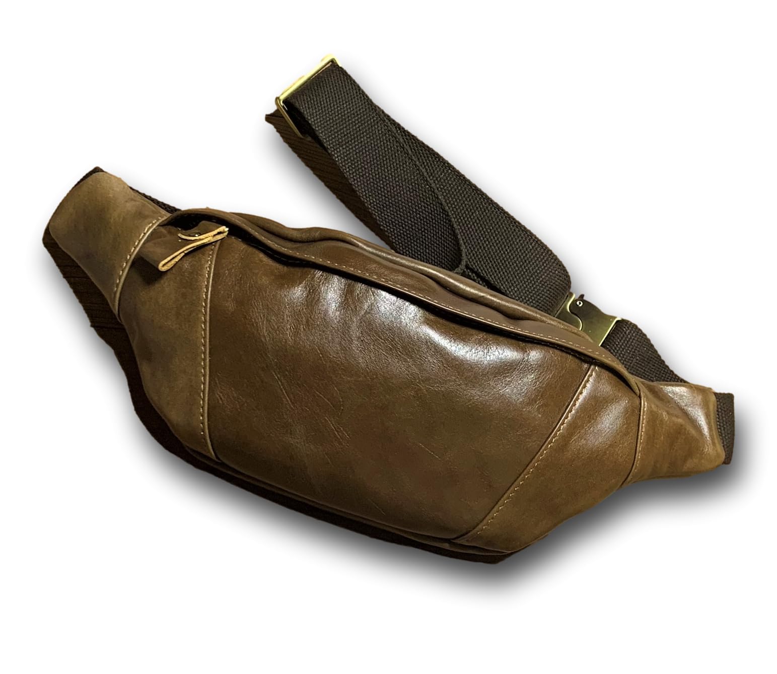 

IMA Sparra Genuine Leather Body Small Waist Pouch for Men Bag, One-Shoulder Bag, (Brown)